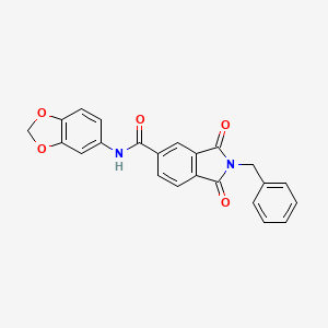 molecular formula C23H16N2O5 B4198401 N-1,3-benzodioxol-5-yl-2-benzyl-1,3-dioxo-5-isoindolinecarboxamide 