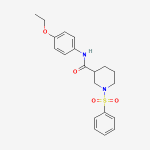 molecular formula C20H24N2O4S B4198408 N-(4-ethoxyphenyl)-1-(phenylsulfonyl)-3-piperidinecarboxamide 