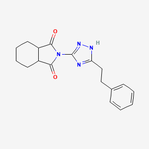 2-[3-(2-phenylethyl)-1H-1,2,4-triazol-5-yl]hexahydro-1H-isoindole-1,3(2H)-dione