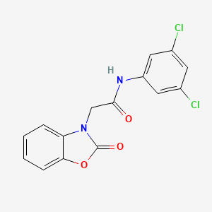 molecular formula C15H10Cl2N2O3 B4198429 N-(3,5-dichlorophenyl)-2-(2-oxo-1,3-benzoxazol-3(2H)-yl)acetamide 