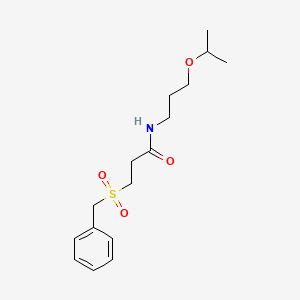 molecular formula C16H25NO4S B4198447 3-(benzylsulfonyl)-N-(3-isopropoxypropyl)propanamide 