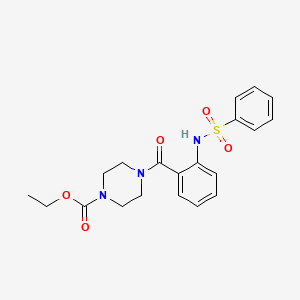 ethyl 4-{2-[(phenylsulfonyl)amino]benzoyl}-1-piperazinecarboxylate