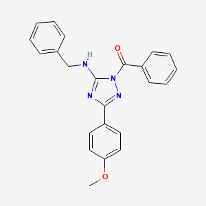 molecular formula C23H20N4O2 B4198459 1-benzoyl-N-benzyl-3-(4-methoxyphenyl)-1H-1,2,4-triazol-5-amine 