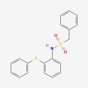 molecular formula C19H17NO2S2 B4198463 1-phenyl-N-[2-(phenylthio)phenyl]methanesulfonamide 