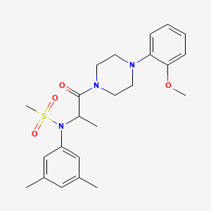 N-(3,5-dimethylphenyl)-N-{2-[4-(2-methoxyphenyl)-1-piperazinyl]-1-methyl-2-oxoethyl}methanesulfonamide