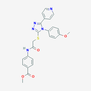 methyl 4-[({[4-(4-methoxyphenyl)-5-(4-pyridinyl)-4H-1,2,4-triazol-3-yl]sulfanyl}acetyl)amino]benzoate