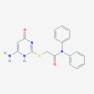 2-[(6-amino-4-oxo-1H-pyrimidin-2-yl)sulfanyl]-N,N-diphenylacetamide