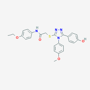 N-(4-ethoxyphenyl)-2-{[5-(4-hydroxyphenyl)-4-(4-methoxyphenyl)-4H-1,2,4-triazol-3-yl]sulfanyl}acetamide