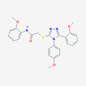 N-(2-methoxyphenyl)-2-{[5-(2-methoxyphenyl)-4-(4-methoxyphenyl)-4H-1,2,4-triazol-3-yl]sulfanyl}acetamide