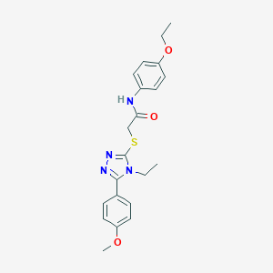 N-(4-ethoxyphenyl)-2-{[4-ethyl-5-(4-methoxyphenyl)-4H-1,2,4-triazol-3-yl]sulfanyl}acetamide