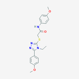 2-{[4-ethyl-5-(4-methoxyphenyl)-4H-1,2,4-triazol-3-yl]sulfanyl}-N-(4-methoxyphenyl)acetamide