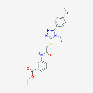 ethyl 3-[({[4-ethyl-5-(4-methoxyphenyl)-4H-1,2,4-triazol-3-yl]sulfanyl}acetyl)amino]benzoate