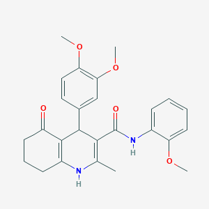 4-(3,4-dimethoxyphenyl)-N-(2-methoxyphenyl)-2-methyl-5-oxo-4,6,7,8-tetrahydro-1H-quinoline-3-carboxamide