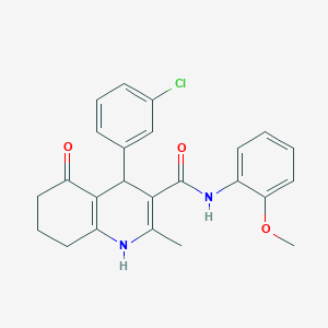 4-(3-chlorophenyl)-N-(2-methoxyphenyl)-2-methyl-5-oxo-1,4,5,6,7,8-hexahydro-3-quinolinecarboxamide