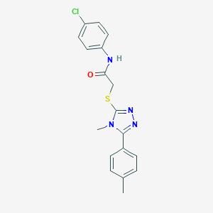 N-(4-chlorophenyl)-2-{[4-methyl-5-(4-methylphenyl)-4H-1,2,4-triazol-3-yl]sulfanyl}acetamide