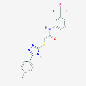 2-{[4-methyl-5-(4-methylphenyl)-4H-1,2,4-triazol-3-yl]sulfanyl}-N-[3-(trifluoromethyl)phenyl]acetamide