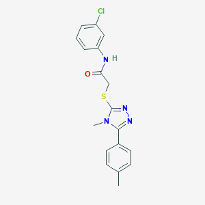 N-(3-chlorophenyl)-2-{[4-methyl-5-(4-methylphenyl)-4H-1,2,4-triazol-3-yl]sulfanyl}acetamide