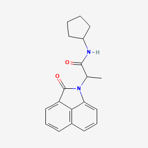 molecular formula C19H20N2O2 B4199376 N-cyclopentyl-2-(2-oxobenzo[cd]indol-1(2H)-yl)propanamide 