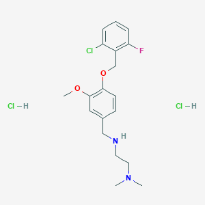 molecular formula C19H26Cl3FN2O2 B4199535 N-[[4-[(2-chloro-6-fluorophenyl)methoxy]-3-methoxyphenyl]methyl]-N',N'-dimethylethane-1,2-diamine;dihydrochloride 