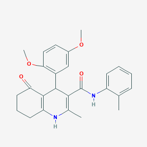 4-(2,5-dimethoxyphenyl)-2-methyl-N-(2-methylphenyl)-5-oxo-1,4,5,6,7,8-hexahydro-3-quinolinecarboxamide