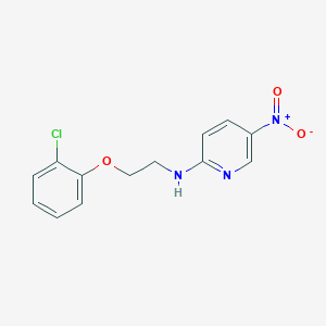 molecular formula C13H12ClN3O3 B4199627 N-[2-(2-chlorophenoxy)ethyl]-5-nitro-2-pyridinamine 