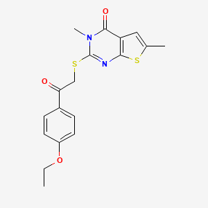 2-{[2-(4-ethoxyphenyl)-2-oxoethyl]thio}-3,6-dimethylthieno[2,3-d]pyrimidin-4(3H)-one