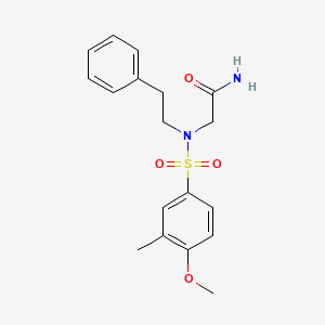 2-[N-(2-PHENYLETHYL)4-METHOXY-3-METHYLBENZENESULFONAMIDO]ACETAMIDE