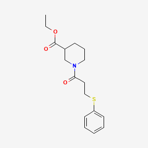 Ethyl 1-[3-(phenylsulfanyl)propanoyl]piperidine-3-carboxylate