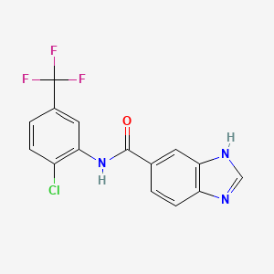 N-[2-CHLORO-5-(TRIFLUOROMETHYL)PHENYL]-1H-13-BENZODIAZOLE-6-CARBOXAMIDE