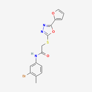 N-(3-bromo-4-methylphenyl)-2-{[5-(2-furyl)-1,3,4-oxadiazol-2-yl]thio}acetamide