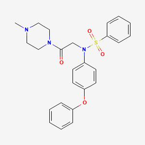 N-[2-(4-methyl-1-piperazinyl)-2-oxoethyl]-N-(4-phenoxyphenyl)benzenesulfonamide