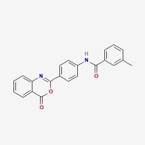 3-methyl-N-[4-(4-oxo-4H-3,1-benzoxazin-2-yl)phenyl]benzamide