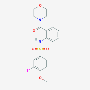 3-iodo-4-methoxy-N-[2-(4-morpholinylcarbonyl)phenyl]benzenesulfonamide