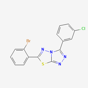 6-(2-bromophenyl)-3-(3-chlorophenyl)[1,2,4]triazolo[3,4-b][1,3,4]thiadiazole