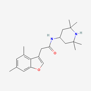 2-(4,6-dimethyl-1-benzofuran-3-yl)-N-(2,2,6,6-tetramethyl-4-piperidinyl)acetamide