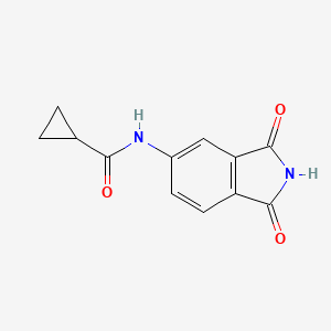 molecular formula C12H10N2O3 B4199741 N-(1,3-dioxoisoindolin-5-yl)cyclopropanecarboxamide CAS No. 683232-74-8