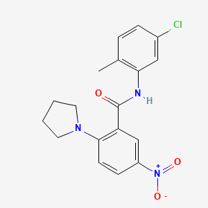 N-(5-chloro-2-methylphenyl)-5-nitro-2-(1-pyrrolidinyl)benzamide