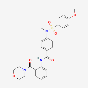 4-[[(4-methoxyphenyl)sulfonyl](methyl)amino]-N-[2-(4-morpholinylcarbonyl)phenyl]benzamide