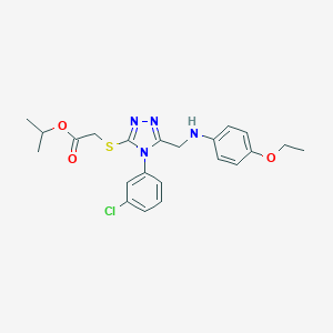 isopropyl ({4-(3-chlorophenyl)-5-[(4-ethoxyanilino)methyl]-4H-1,2,4-triazol-3-yl}sulfanyl)acetate