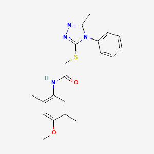 N-(4-methoxy-2,5-dimethylphenyl)-2-[(5-methyl-4-phenyl-4H-1,2,4-triazol-3-yl)thio]acetamide