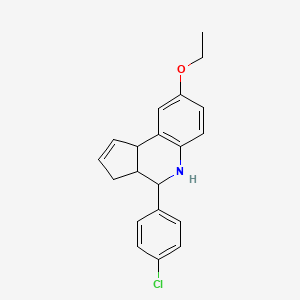 molecular formula C20H20ClNO B4199811 4-(4-chlorophenyl)-8-ethoxy-3a,4,5,9b-tetrahydro-3H-cyclopenta[c]quinoline 