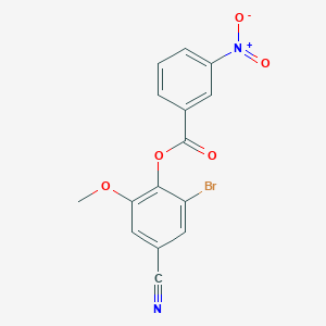 (2-Bromo-4-cyano-6-methoxyphenyl) 3-nitrobenzoate