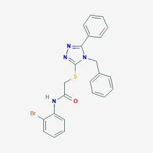 molecular formula C23H19BrN4OS B419982 2-[(4-benzyl-5-phenyl-4H-1,2,4-triazol-3-yl)sulfanyl]-N-(2-bromophenyl)acetamide 