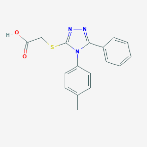 molecular formula C17H15N3O2S B419983 {[4-(4-methylphenyl)-5-phenyl-4H-1,2,4-triazol-3-yl]sulfanyl}acetic acid 