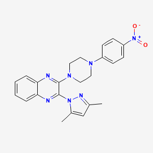 2-(3,5-dimethyl-1H-pyrazol-1-yl)-3-[4-(4-nitrophenyl)piperazin-1-yl]quinoxaline