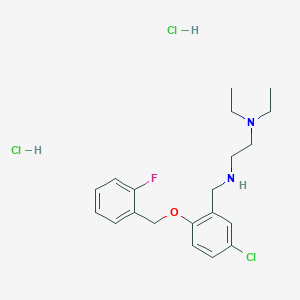 molecular formula C20H28Cl3FN2O B4199864 N-[[5-chloro-2-[(2-fluorophenyl)methoxy]phenyl]methyl]-N',N'-diethylethane-1,2-diamine;dihydrochloride 