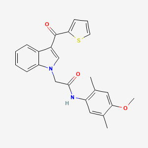 molecular formula C24H22N2O3S B4199901 N-(4-methoxy-2,5-dimethylphenyl)-2-[3-(2-thienylcarbonyl)-1H-indol-1-yl]acetamide 