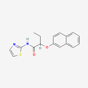 molecular formula C17H16N2O2S B4199913 2-(2-naphthyloxy)-N-1,3-thiazol-2-ylbutanamide 