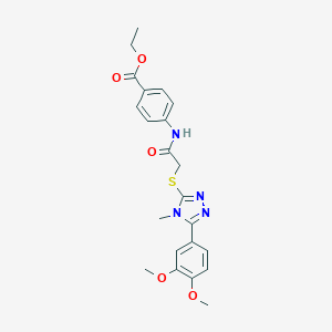 ethyl 4-[({[5-(3,4-dimethoxyphenyl)-4-methyl-4H-1,2,4-triazol-3-yl]sulfanyl}acetyl)amino]benzoate