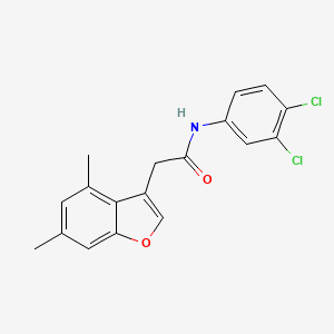 N-(3,4-dichlorophenyl)-2-(4,6-dimethyl-1-benzofuran-3-yl)acetamide